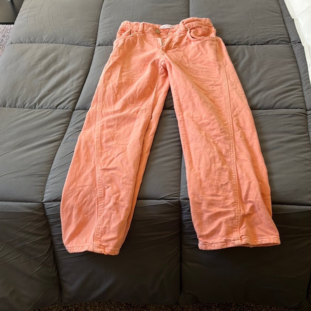These jeans have only been worn ONCE! They are a petty coral color.